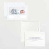 "Pinstripe Frame" - Birth Announcements in Sky by Jennifer Holbrook - Assembled