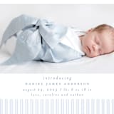 "Pinstripe Frame" - Birth Announcements in Sky by Jennifer Holbrook - Detail