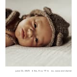 "Simple name" - Birth Announcements in Cotton by Stacey Meacham - Detail