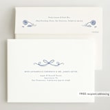 "Painted Flowers" - Birth Announcements in Delft Blue by Ani Somi - FREE Recipient Addressing