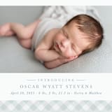 "Checked" - Birth Announcements in Sky by Lea Delaveris - Detail