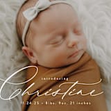 "Sweeping Name" - Birth Announcements in Cloud by Alethea and Ruth - Detail