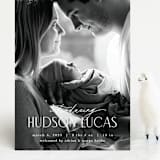 "Little Introduction" - Birth Announcements in Stone by Pixel and Hank - Front