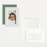 "Squiggle" - Birth Announcements in Moss by Kelly Watkins - Assembled