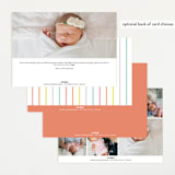 "Our Little Rainbow" - Birth Announcements in Bright by Pixel and Hank - Back of Card Options