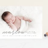 "Marlow" - Birth Announcements in Graphite by Megan Cash - Front