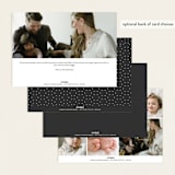 "Marlow" - Birth Announcements in Graphite by Megan Cash - Back of Card Options