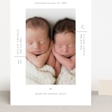 "Twin chic" - Birth Announcements in Pristine by Creo Study - Front