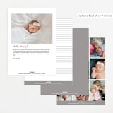"Twin chic" - Birth Announcements in Pristine by Creo Study - Back of Card Options