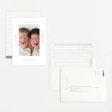 "Twin chic" - Birth Announcements in Pristine by Creo Study - Assembled