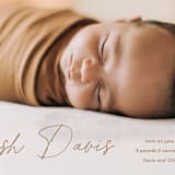 "Swaddle" - Birth Announcements in Rust by Stacey Meacham - Detail