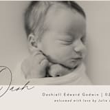"Dashing" - Birth Announcements in Vanilla by Olivia Raufman - Detail