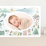 "A Wonderful World" - Birth Announcements in Blue Jay by Grae - Front
