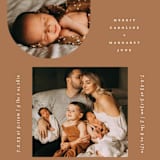 "Moderne Duo" - Birth Announcements in Rust by Lauren Chism - Detail