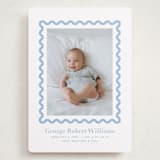 "Ric Rac" - Birth Announcements in Bluebell by Megan Davis - Front