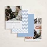 "Ric Rac" - Birth Announcements in Bluebell by Megan Davis - Back of Card Options