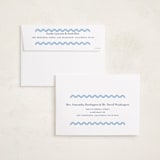 "Ric Rac" - Birth Announcements in Bluebell by Megan Davis - FREE Recipient Addressing