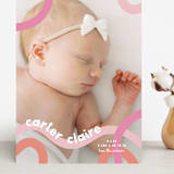 "Wiggle Worm" - Birth Announcements in Peach Sherbet by Lauren Chism - Front