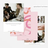 "Wiggle Worm" - Birth Announcements in Peach Sherbet by Lauren Chism - Back of Card Options