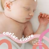 "Wiggle Worm" - Birth Announcements in Peach Sherbet by Lauren Chism - Detail