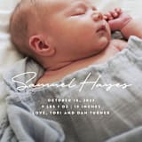 "Signature-esque" - Birth Announcements in Milk by Lauren Chism - Detail