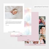 "Rainbow filter" - Birth Announcements in Prism by Creo Study - Back of Card Options