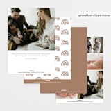 "Modern Inset" - Birth Announcements in Cotton by Robin Ott - Back of Card Options