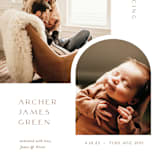 "Modern Inset" - Birth Announcements in Cotton by Robin Ott - Detail
