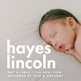 "Hayes" - Birth Announcements in Cloud by Ellen Schlegelmilch - Detail