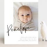 "Clean Lines" - Birth Announcements in Blackboard by Amy Payne - Front
