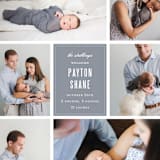 "Distinguished" - Birth Announcements in Graphite by Sara Hicks Malone - Detail