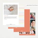 "Our Little Rainbow" - Birth Announcements in Bright by Pixel and Hank - Back of Card Options