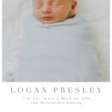 "Menil" - Birth Announcements in Fawn by Megan Davis - Detail