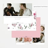 "Blossom Baby" - Birth Announcements in Rose by Morgan Ramberg - Back of Card Options