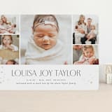 "Star Slideshow" - Birth Announcements in Pearl by Alethea and Ruth - Front