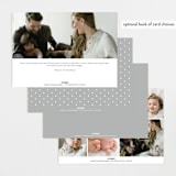 "Angled Hello" - Birth Announcements in Warm Grey by Shirley Lin Schneider - Back of Card Options