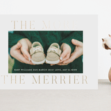 "Merriest Occasion" - Birth Announcements in Pearl by Megan Davis - Front