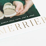 "Merriest Occasion" - Birth Announcements in Pearl by Megan Davis - Detail