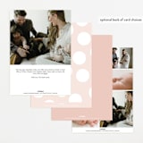 "Little Bow" - Birth Announcements in Petal by Baumbirdy - Back of Card Options