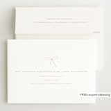 "Little Bow" - Birth Announcements in Petal by Baumbirdy - FREE Recipient Addressing