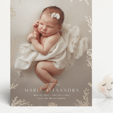 "sparkling florals" - Birth Announcements in Sand by Kate Ahn - Front