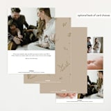 "sparkling florals" - Birth Announcements in Sand by Kate Ahn - Back of Card Options