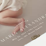 "sparkling florals" - Birth Announcements in Sand by Kate Ahn - Detail