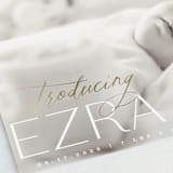 "Flourished" - Birth Announcements in Ice by Everett Paper Goods - Detail