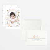 "Garden Fox" - Birth Announcements in Peach by Hannah Williams - Assembled