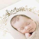 "Floral Arch" - Birth Announcements in Fawn by Susan Zinader - Detail