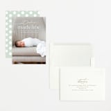 "Mist" - Birth Announcements in Parchment by Everett Paper Goods - Assembled