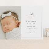 "Graceful Laurels" - Birth Announcements in Lace by Jessica Williams - Front