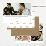 "Welcoming" - Birth Announcements in Cotton by Everett Paper Goods - Back of Card Options