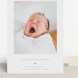 "Heart" - Birth Announcements in Charcoal by Blustery August - Front